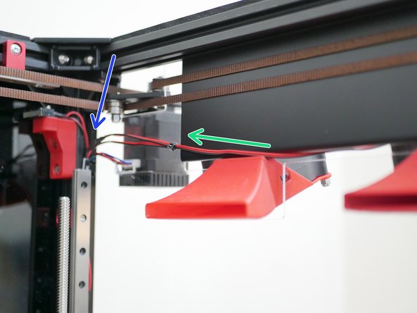 Route the fan cables to the rear of the printer - use a cable tie to keep them together.