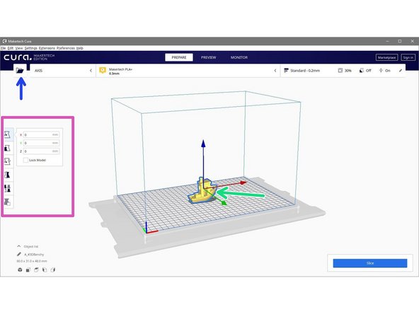 Click on the open file icon.