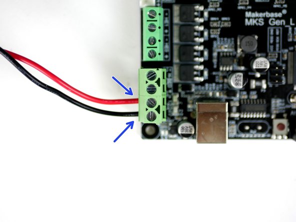 Red cable to positive and black to negative.