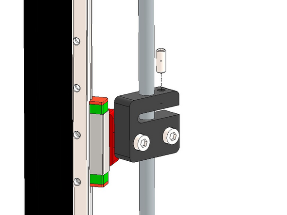 Add the M5 x 12mm Grub screw to the lead screw nut as shown.