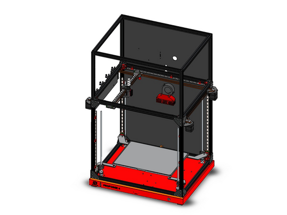 Fix the rear roof panel onto the frame using M4x8mm button head bolts and M4 T-Nuts.
