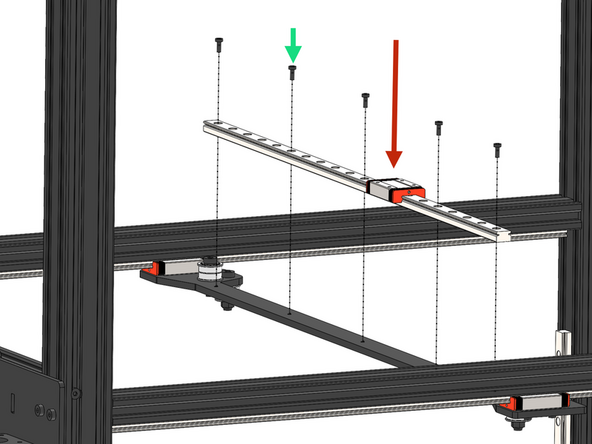Secure to the gantry the Y-Rail.