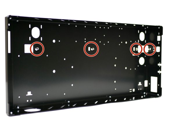 Loosely attach to the base four M5 x 8mm bolts with M5 T-Nuts.