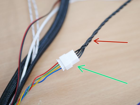 Connect the orbiter extension cable to the end of the orbiter extruders cable.