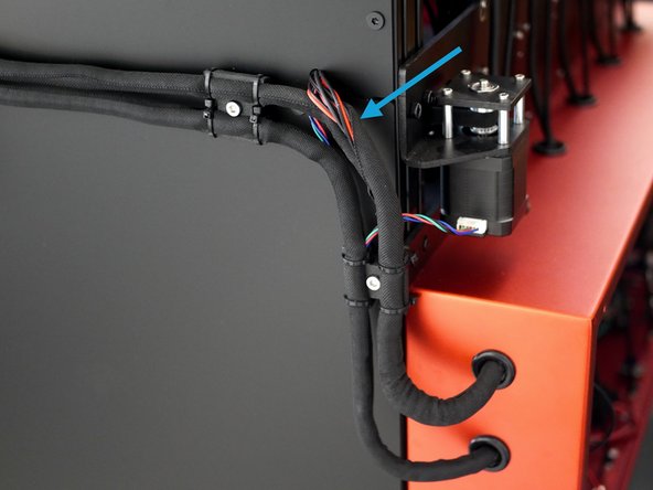 Stick this section to the upper left side, starting from the rear corner.