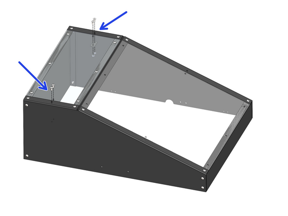 Fix on the two metal support bracket as shown.