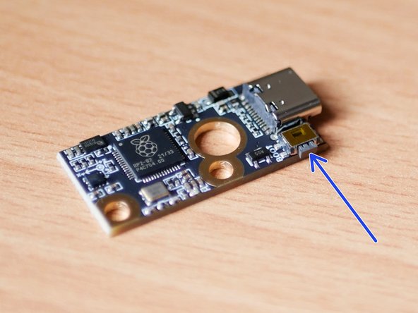 Whilst holding down the boot button connect the S2DW board to your computer via USB.