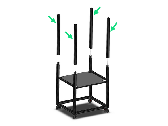 Secure to the connector links the ZA 4040 Extrusions.