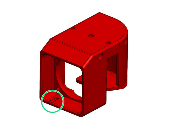 Remove the support material from the 3d printed hotend case.