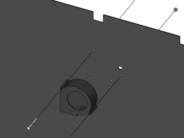Take the 70mm blower fan and fix it to the panel.