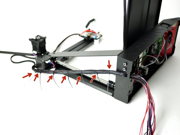 Before tying off the cables together, it may be worth using tape to mark what each of the cables is connected to.