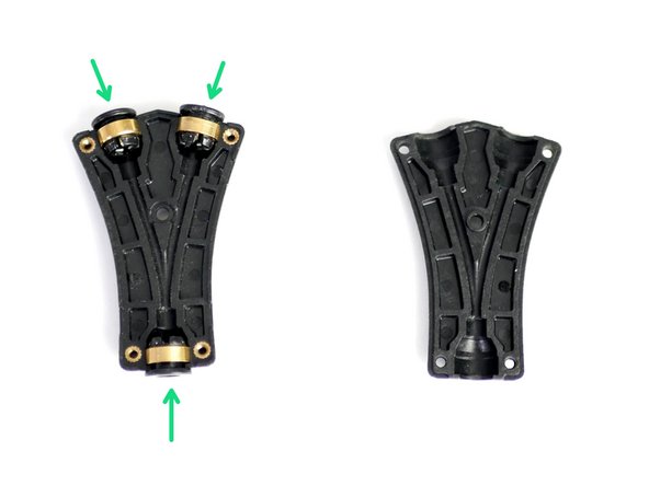 Place three couplings in position onto the back half of the splitter.