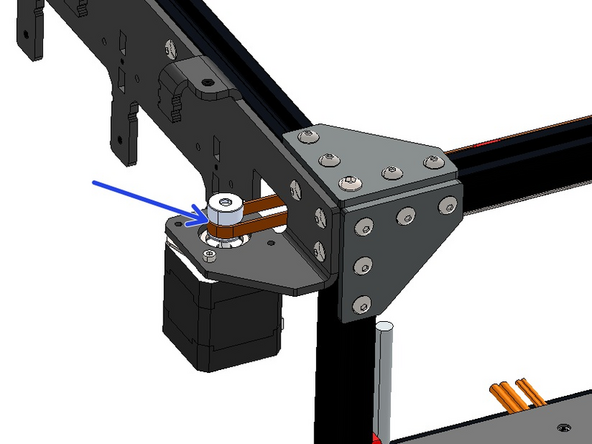 Wrap the belt around the front left motor's pulley.