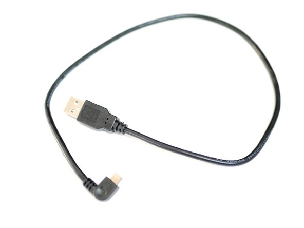 Plug one side of the micro USB cable into the Raspberry Pi.