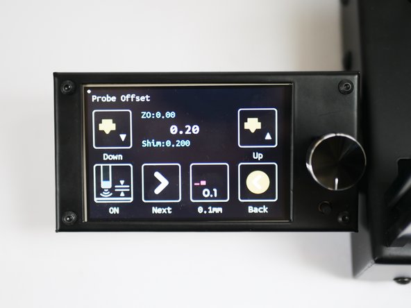 Set the adjustment increment to 0.1mm.