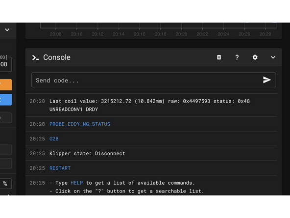 Check the status of the probe by sending: PROBE_EDDY_NG_STATUS