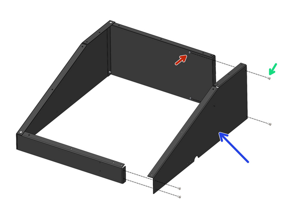 Install the rear panel to the assembly.