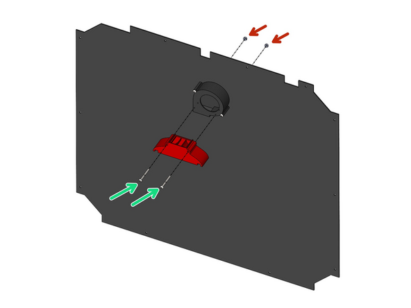 Install the 3d printer fume filter fan shroud.