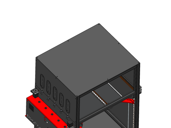 The remaining 4 holes on the sides of the panel should use M5x6mm panels and M5 T-nuts to fix to the frame.