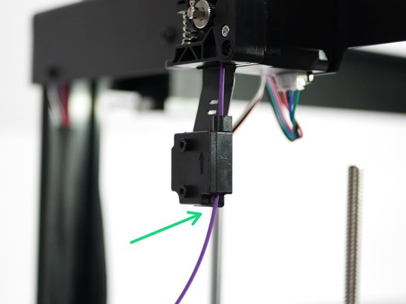 Use a small piece of filament to check that the sensors are working.