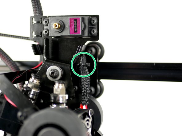Cable tie Hotend #2's cables to the DSE Back Plate.