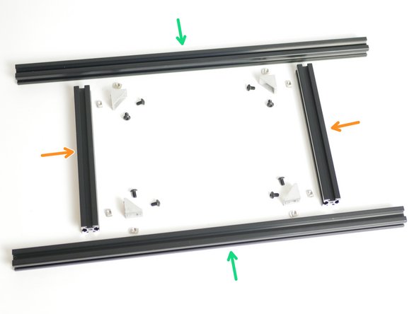 Assemble the platform frame, keep it as square and flat as possible. Avoid gaps.