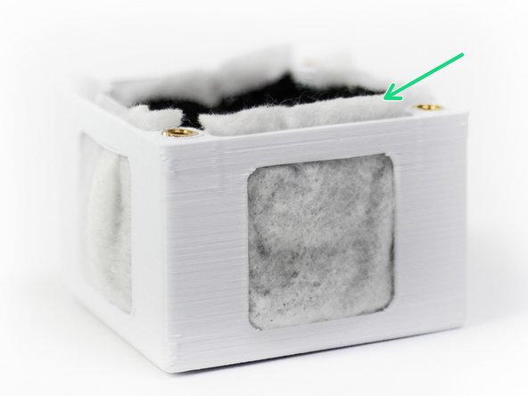 Trim away the excess HEPA cloth.