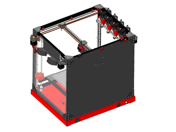 Install the rear panel as shown to the back of the printer.