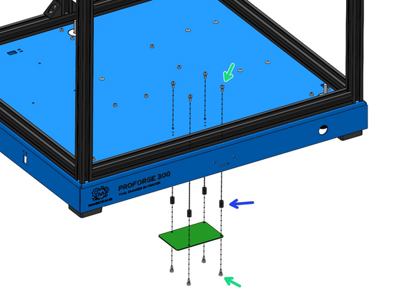 Mount the board to the base: