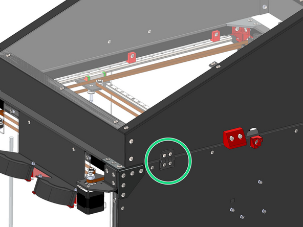 Mount the roof assembly to the frame by the hinges as shown.