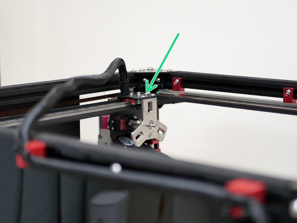 Move the tool head to the bottom right as shown.