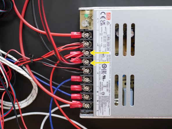 Black to black, and red to red.