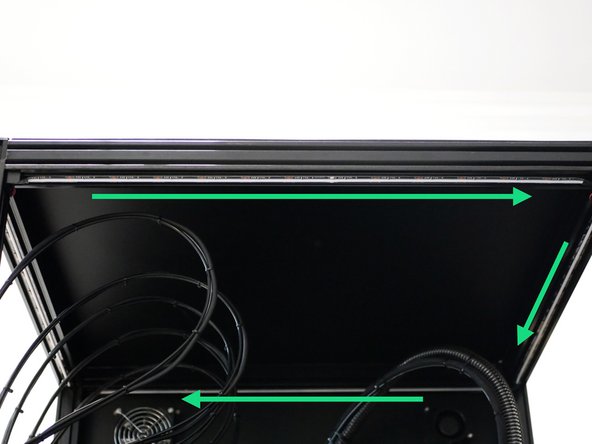 Take the RGB LED roll and peel away the backing paper from the last section, the one furthest from the cables.