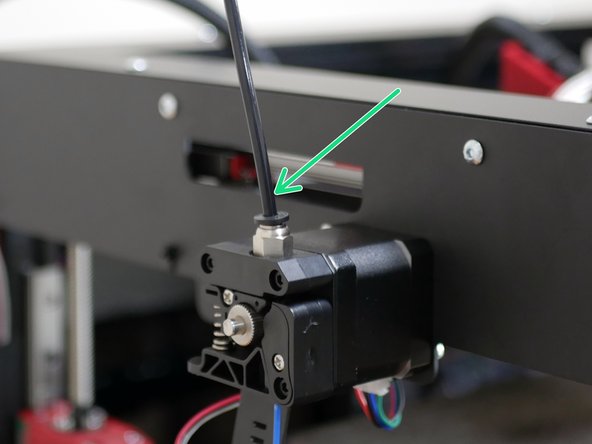 Re-insert the PTFE tubes into the hotend and extruder couplings.