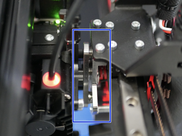 The cam pin should enter the tool plate without bumping it.