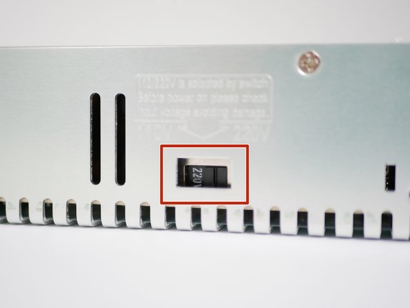 INCORRECTLY SETTING THIS WILL DAMAGE THE POWER SUPPLY!