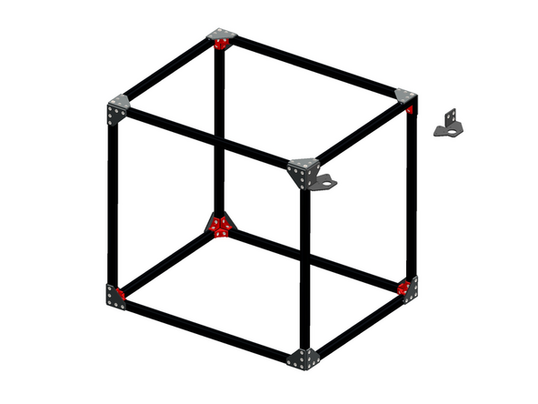 Prepare the Front Motor Bracket with M5x8mm Button bolts and T-nuts