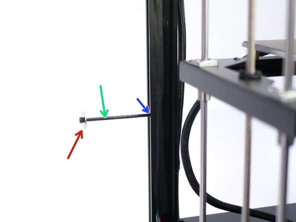 Fix the spool holders to the side of the Proforge 3 frame.