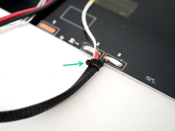 Tie the end with cable ties to hold in place.