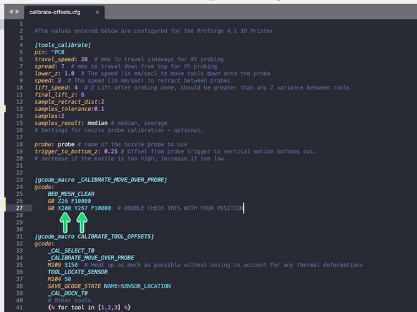 Make a note of the X/Y positions.