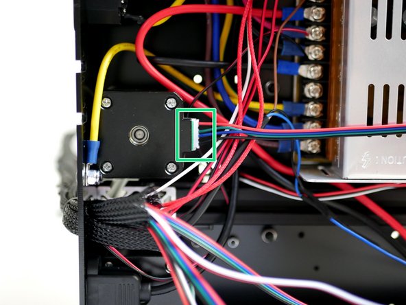 Connect a motor cable to the X-motor.