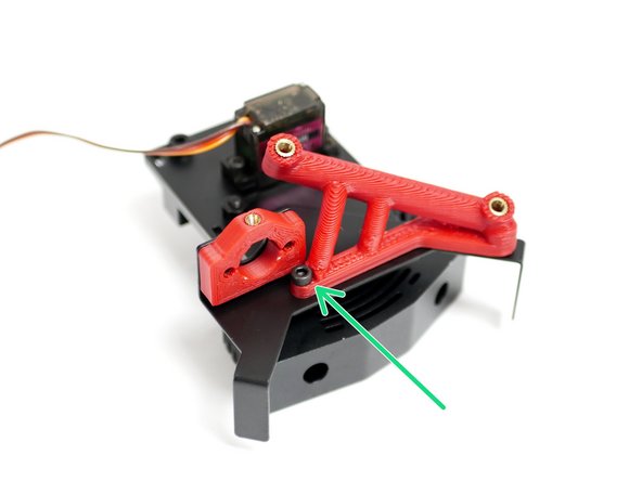 Remove the support material from under the angled fan mount before mounting.