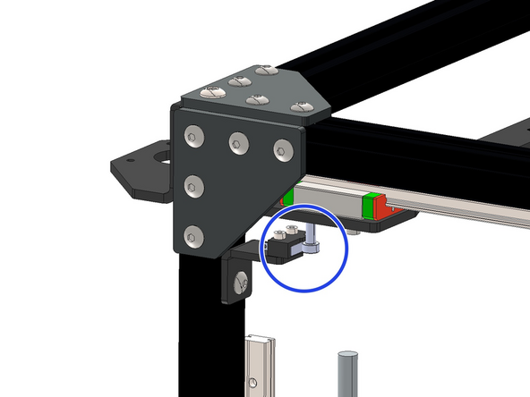 Align the endstop switch with the shoulder bolt on the gantry - It should trigger the endstop when the gantry is moved all the way to the right.