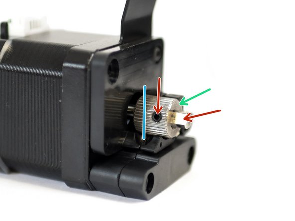 Slide the drive gear onto the motor's shaft.