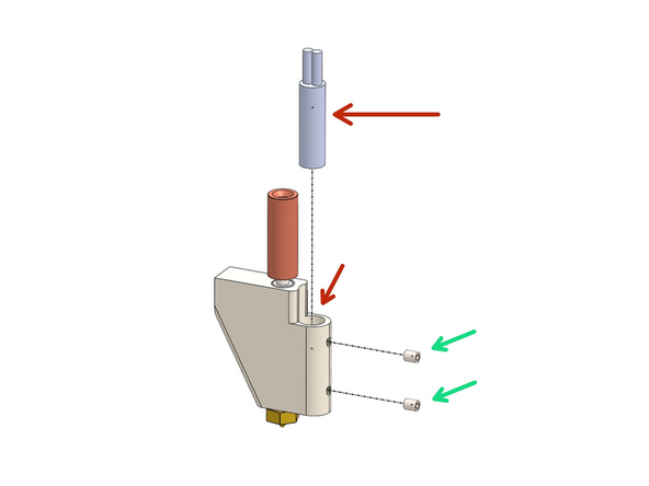Drop a heater cartridge into the heater block.