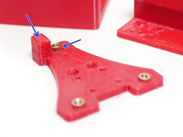 Note that the inserts on the Tool Carriage part need to protrude out on the side shown.