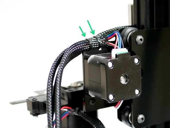 Cable tie the cables to the Z-Carriage bracket.