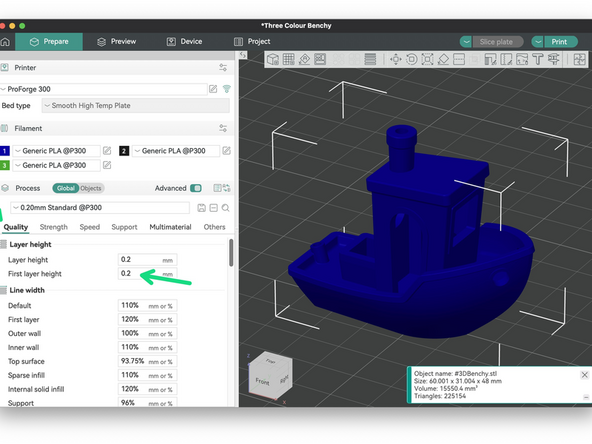 First Layer - If your first layer is too low or too high adjust the first layer height in the slicer.