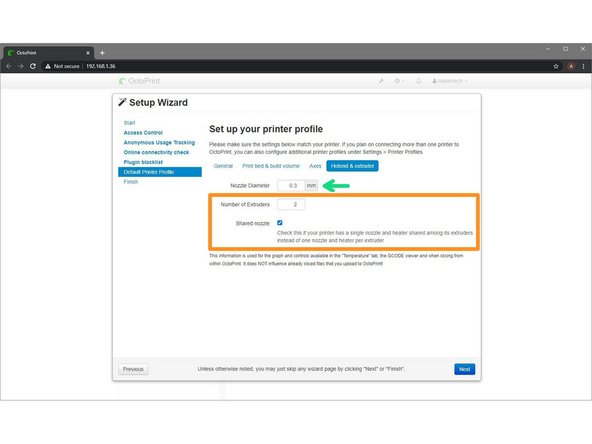 Nozzle Diameter: Your installed nozzles diameter.