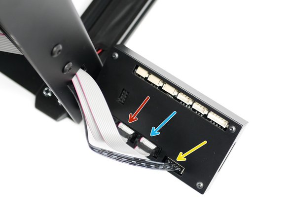 Black cable: This is for controlling the printer through the touch screen interface via serial.